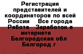 Регистрация представителей и координаторов по всей России. - Все города Работа » Заработок в интернете   . Белгородская обл.,Белгород г.